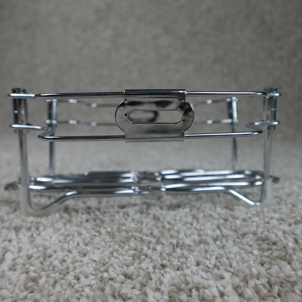 Chrome Expandable Trivet Adjustable Accordion Pot Holder Silver Kitchen Rack